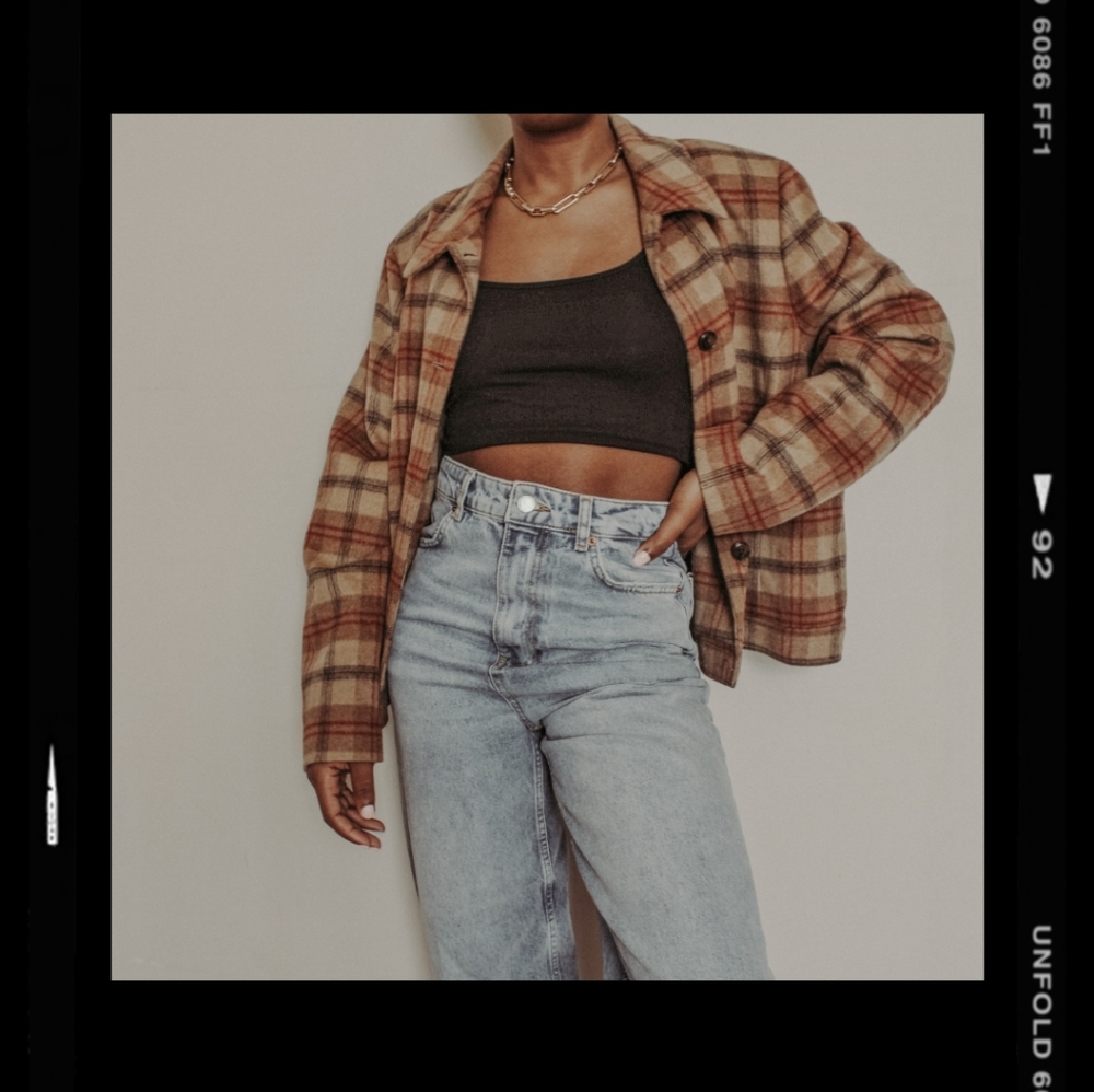 ☆ Brown Plaid Coat ☆